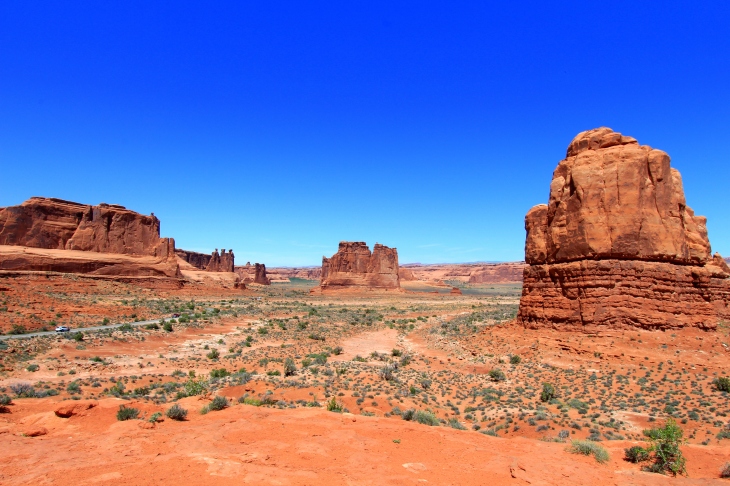 Panoramic view of SheepRock, 3 gossips and the Organ rocks